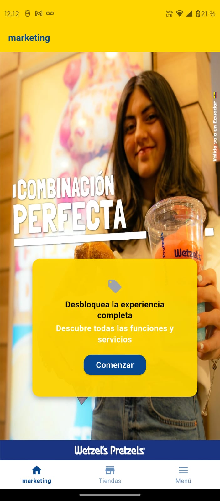 Wetzel's App - Aplicación Móvil
